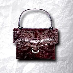 VTG Dark Brown Leather Socialites "Theodor" California Handbag